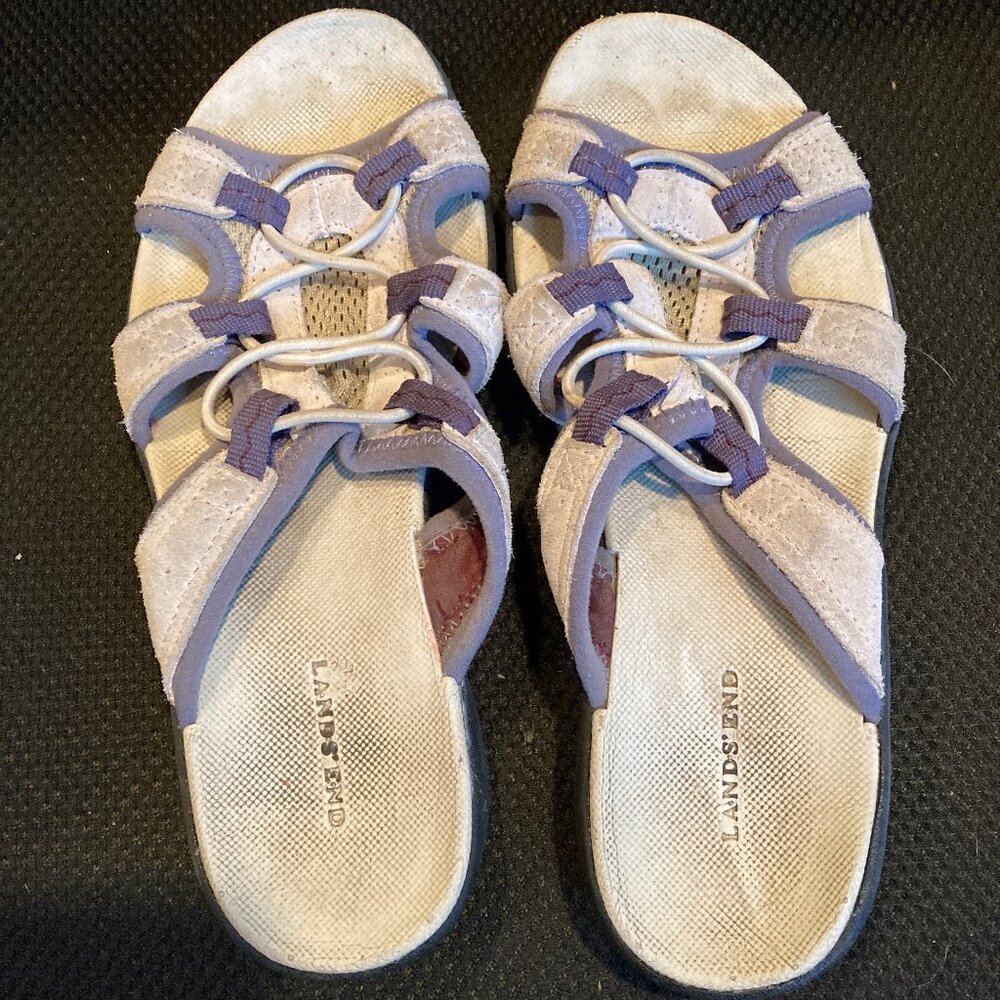 Lands End Slip on Sandals Size 6
